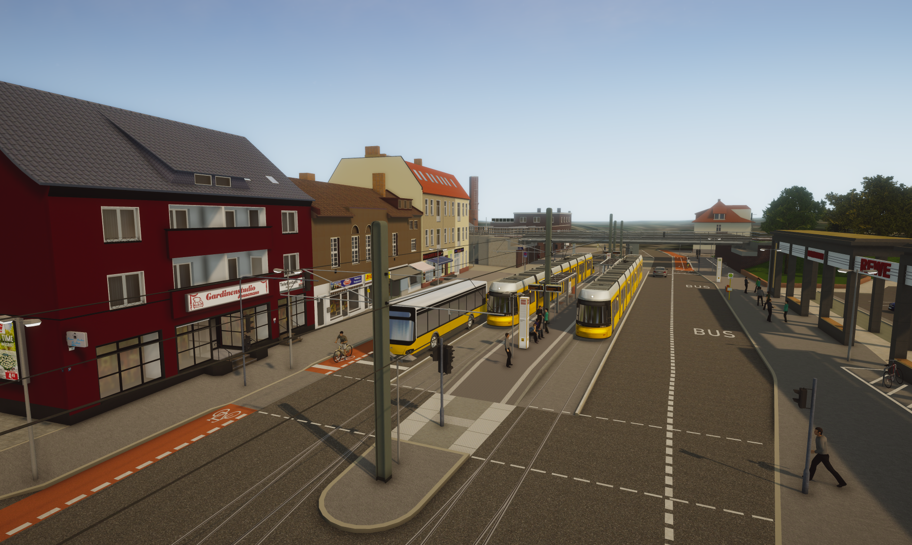 Visualisierung: LocLab (Neue Endhaltestelle für die Straßenbahn direkt am S- und Regionalbahnhof Mahlsdorf)